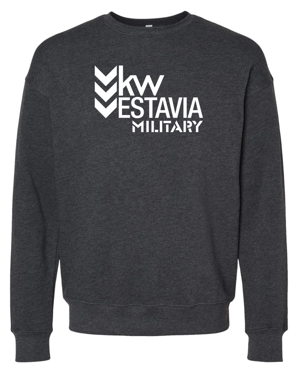 Crewneck Sweatshirt - Dark Grey Heather- Vestavia Military