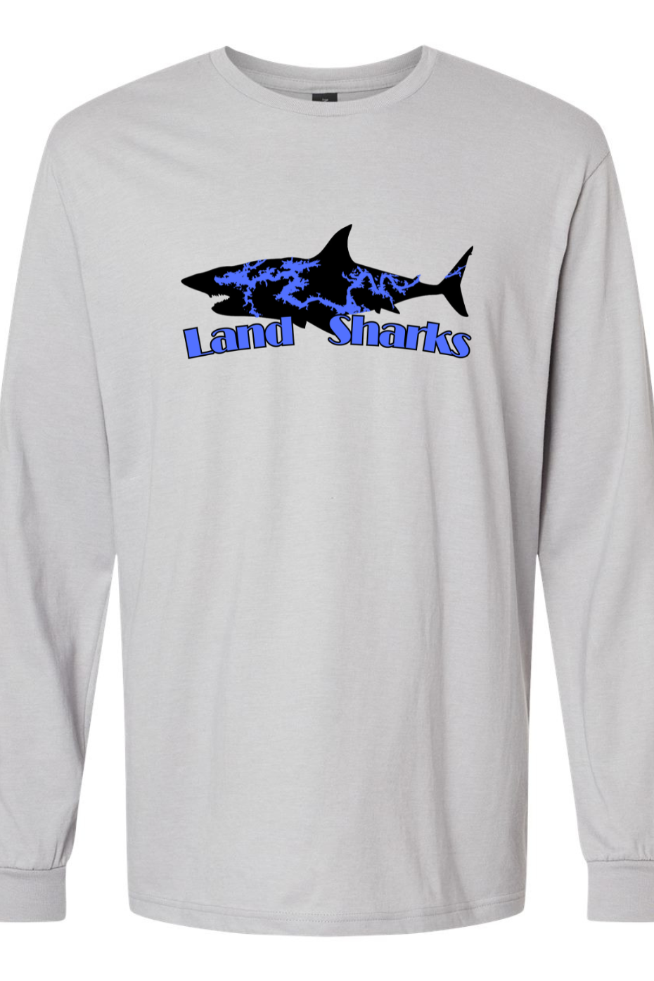 Land Sharks Logo (Black) | Long Sleeve Grey Tee