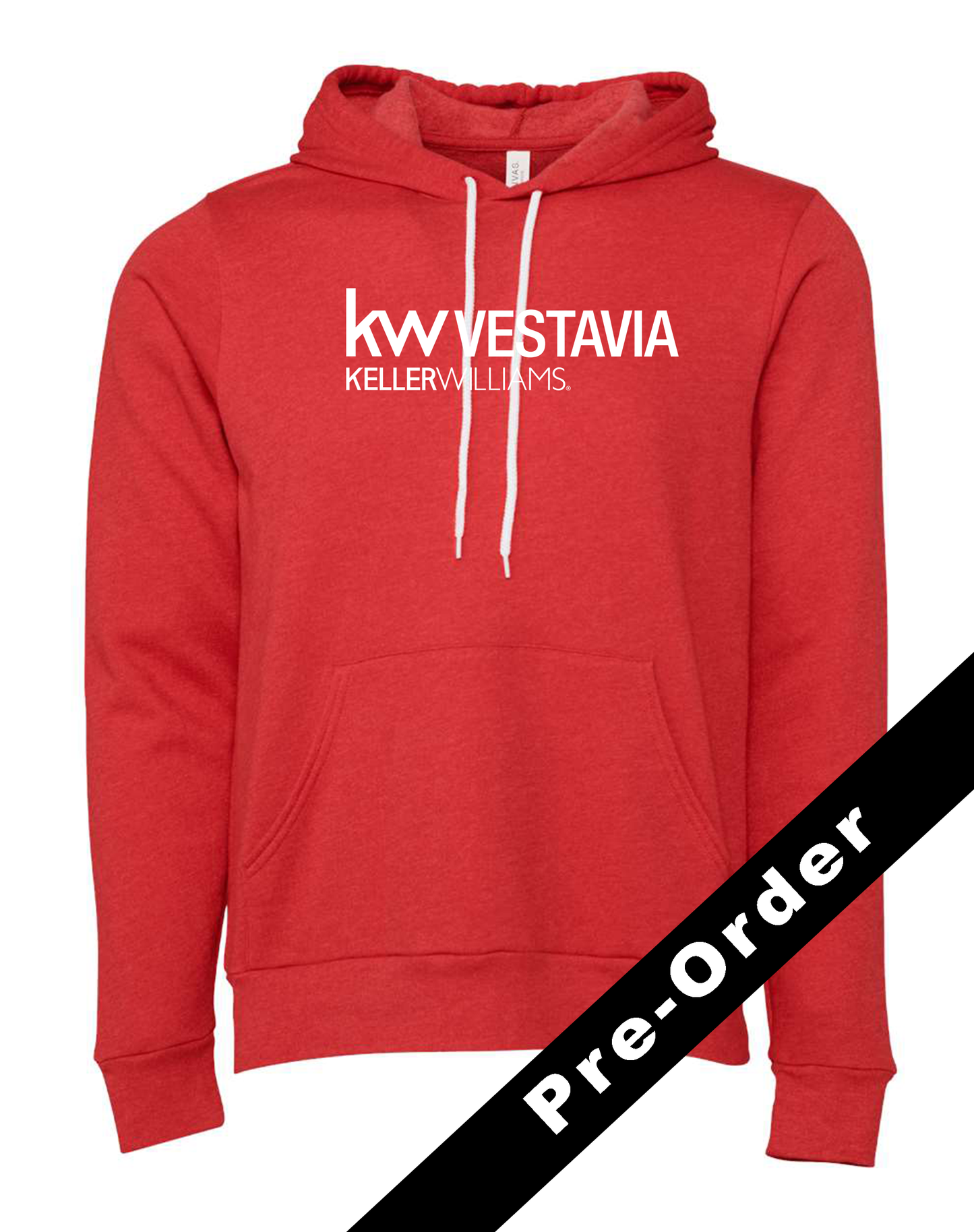 Hoodie - Heather Red - KW Vestavia logo