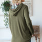 Ribbed Hooded Top | Olive