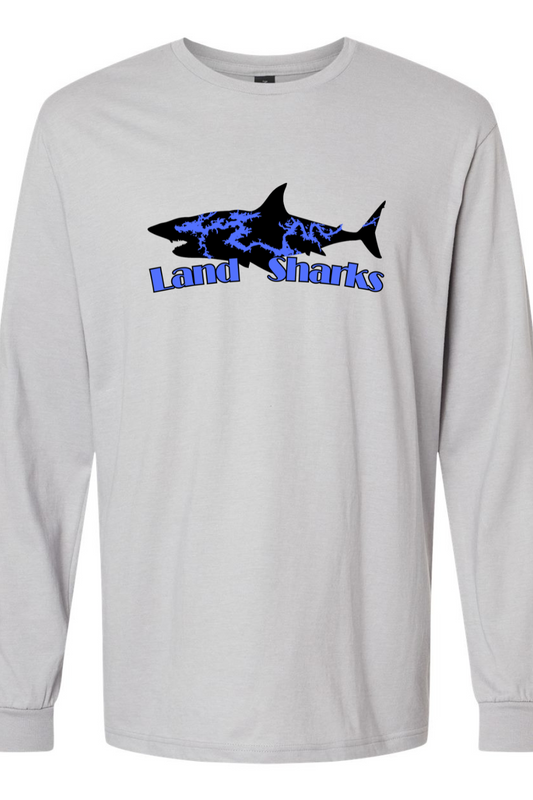 Land Sharks Logo (Black) | Long Sleeve Grey Tee