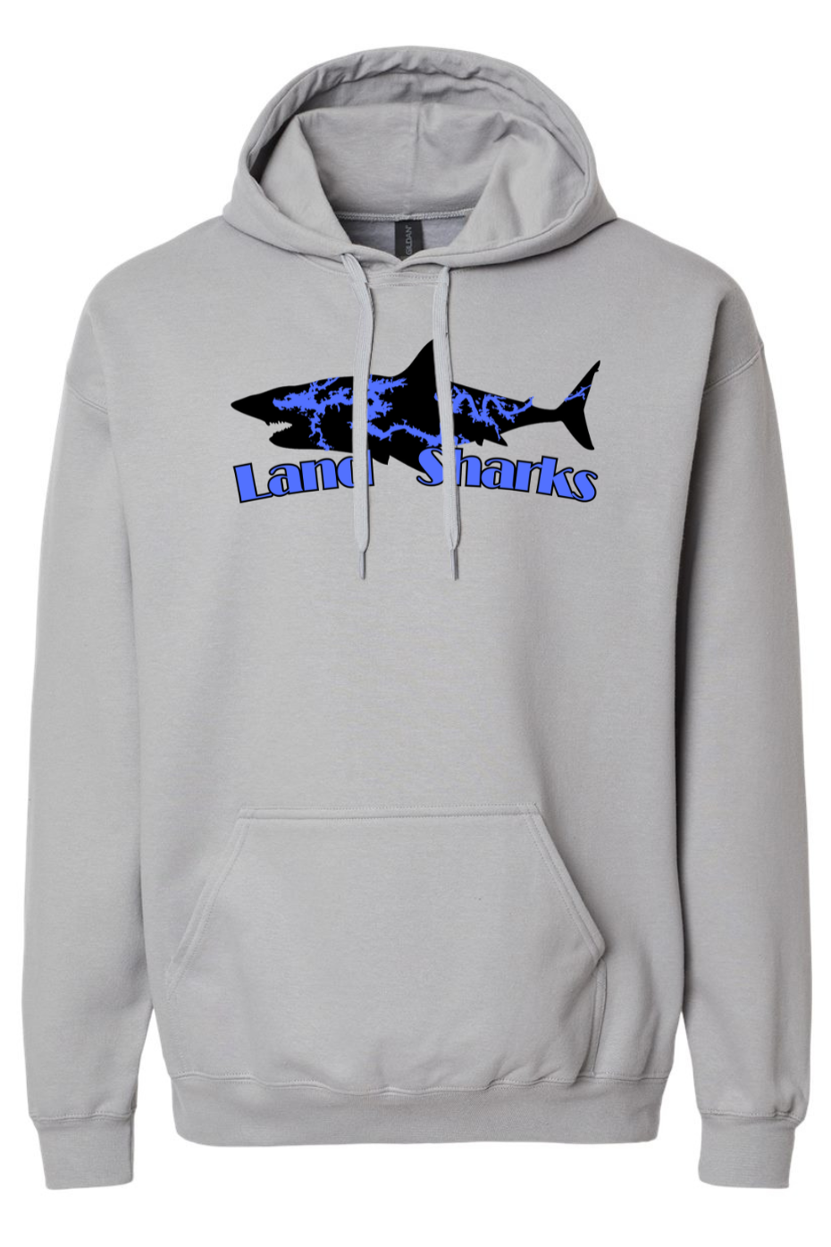 Land Sharks Logo (Black) | Grey Hoodie