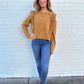 Mineral Washed Cold Shoulder | Camel