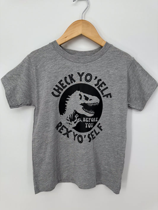 Toddler | Check Yo'Self T Rex Shirt