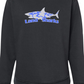 Land Sharks Logo (Grey) | Black Crewneck Tunic Sweatshirt