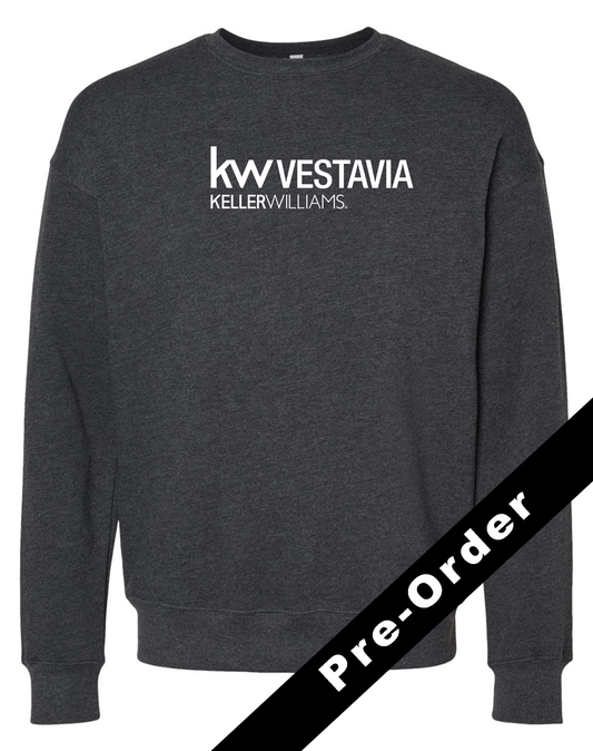 Crewneck Sweatshirt - Dark Grey Heather- KW Vestavia logo