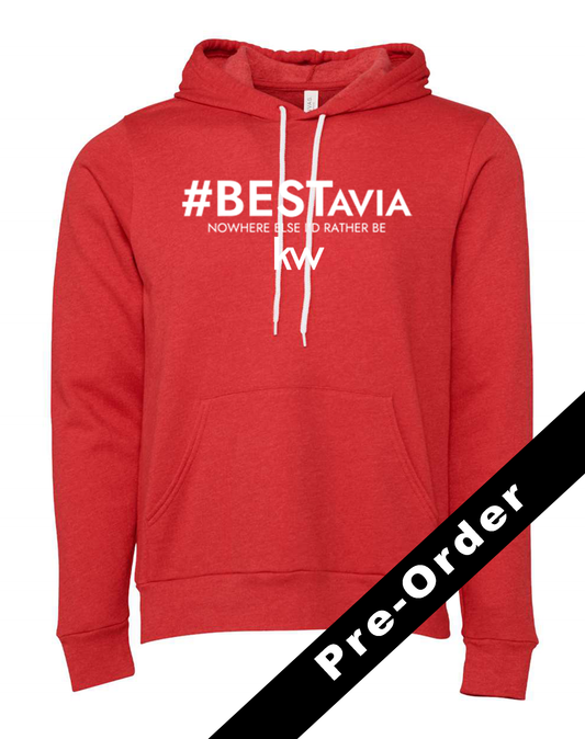 Hoodie - Heather Red - BESTavia logo