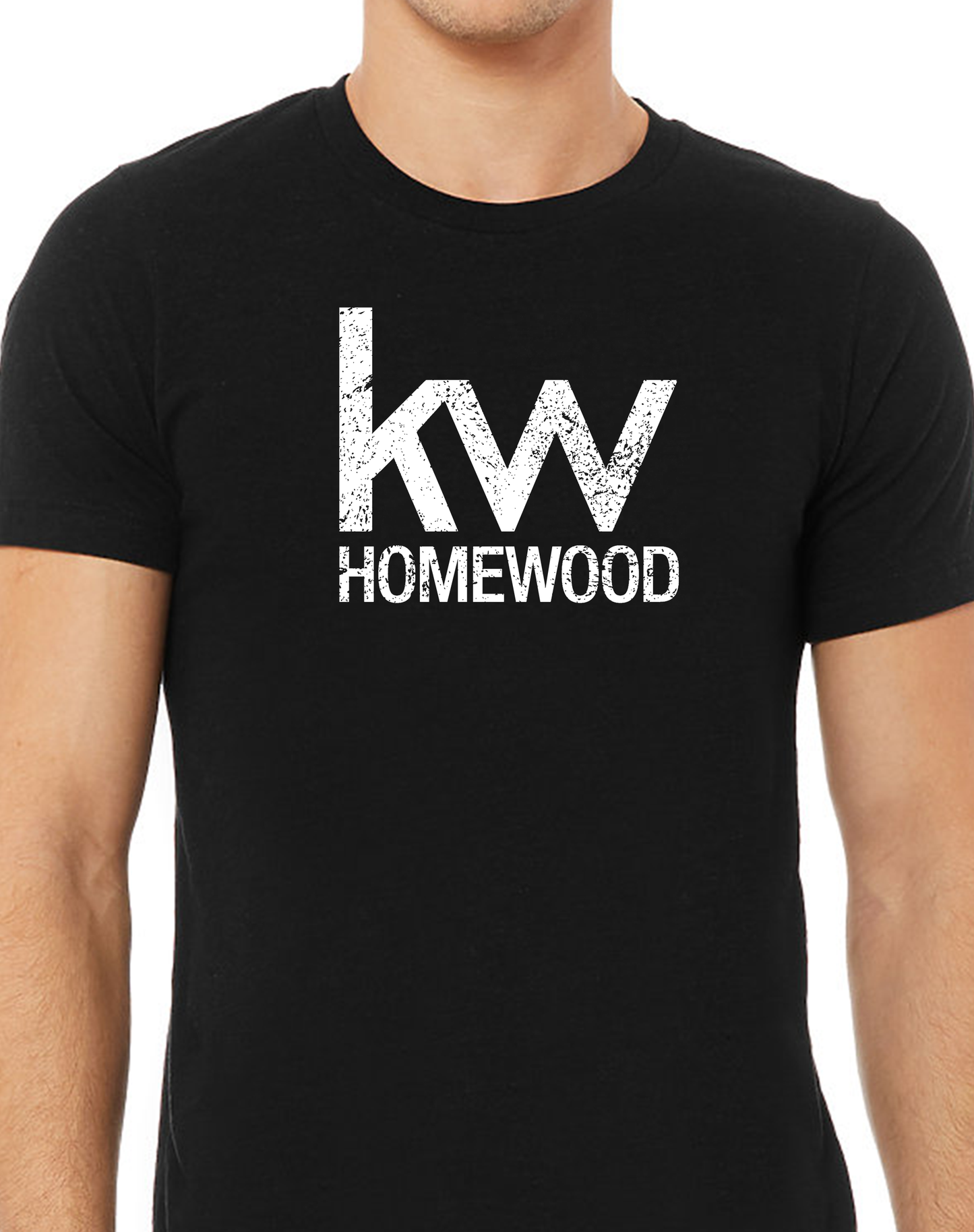 Short Sleeve Tee - Black Heather - KW Homewood Distressed