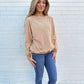 Mineral Washed Side Tie Sweatshirt | Taupe