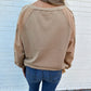 Mineral Washed Side Tie Sweatshirt | Taupe