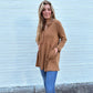 Mineral Washed Button Front Tunic Top