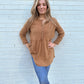 Mineral Washed Button Front Tunic Top