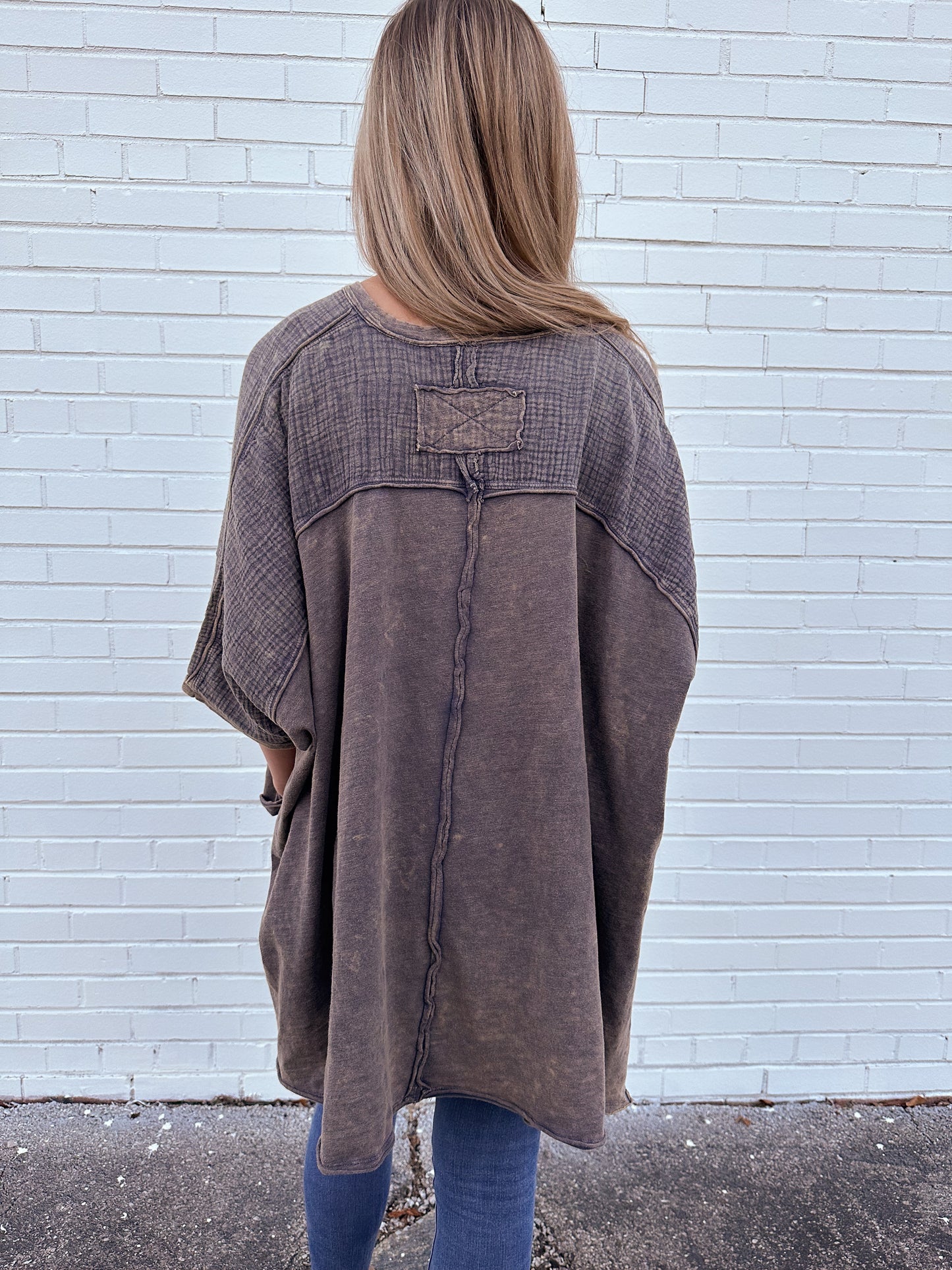 Mineral Washed Oversized Boxy Top