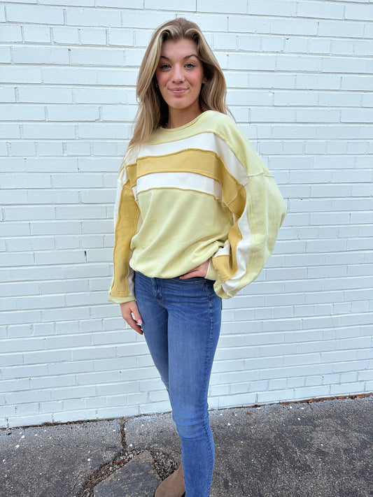 Reversible Color Block Sweatshirt