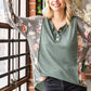 Plus Size Waffle Knit Top | Olive