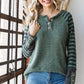Plus Size Raglan Stripe Sleeve Knit Top