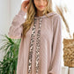 Ribbed Animal Print Hoodie