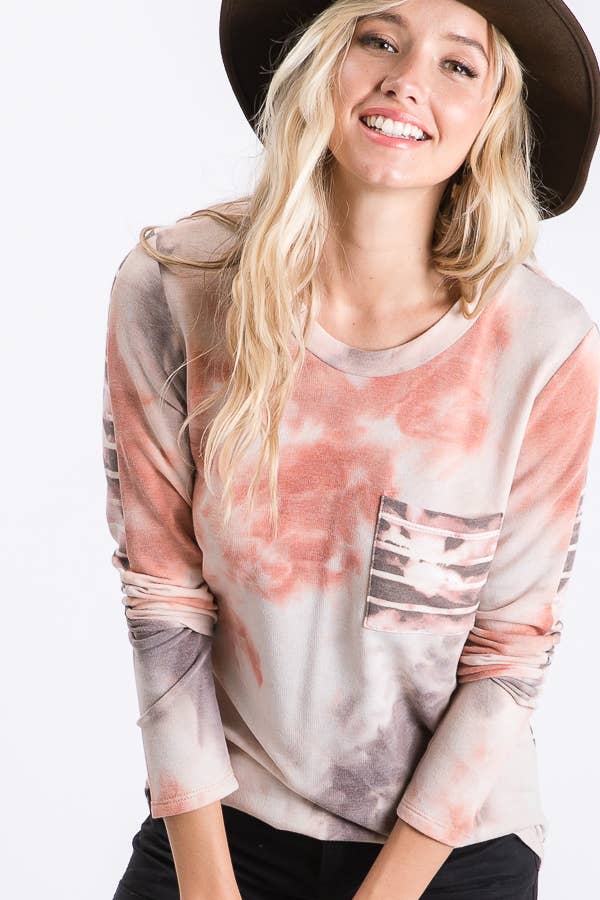 Tie Dye Pocket Top